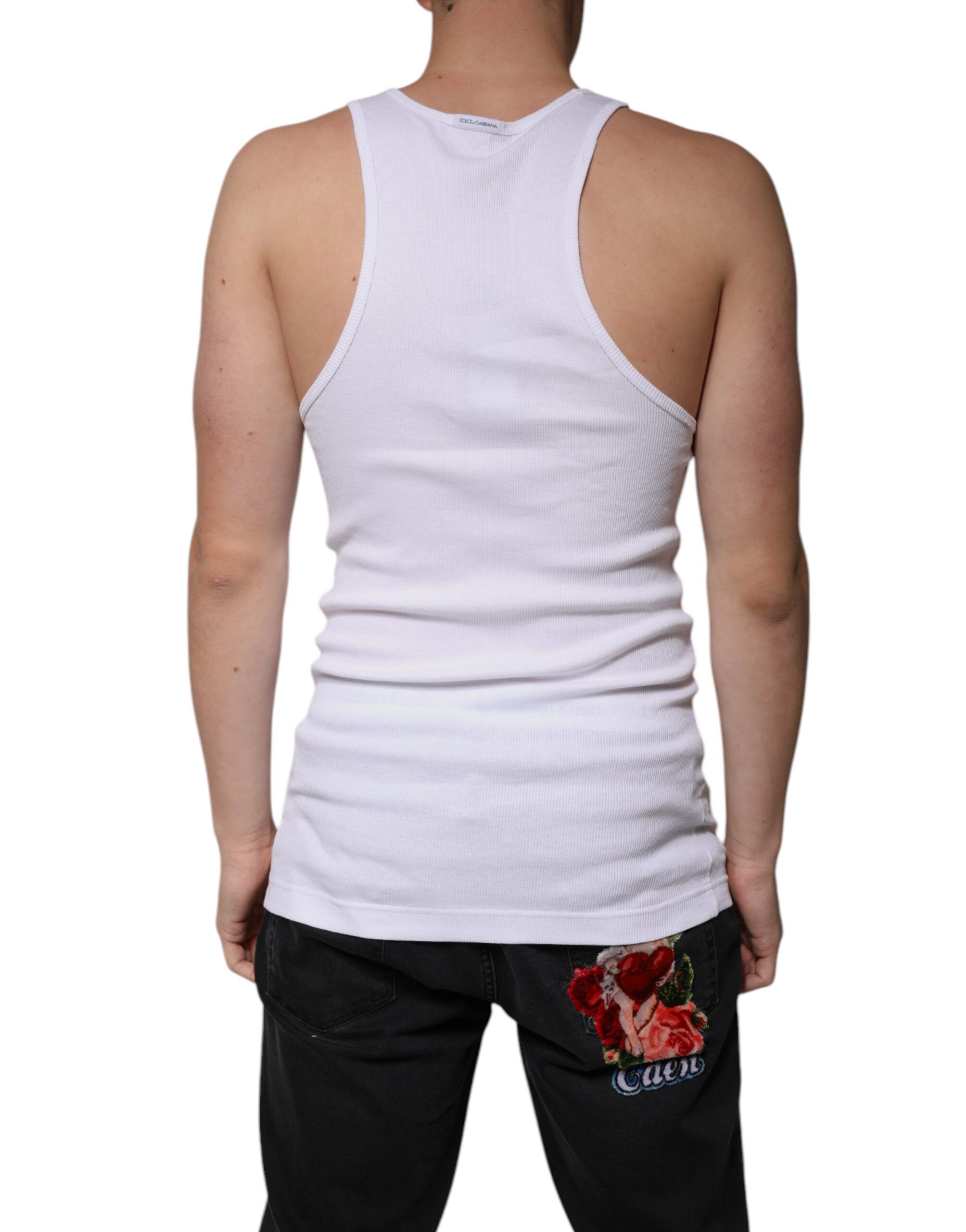 Cotton Sleeveless Round Neck Tank Men's T-shirt (Pre-Owned) - Dolce & Gabbana - Modalova