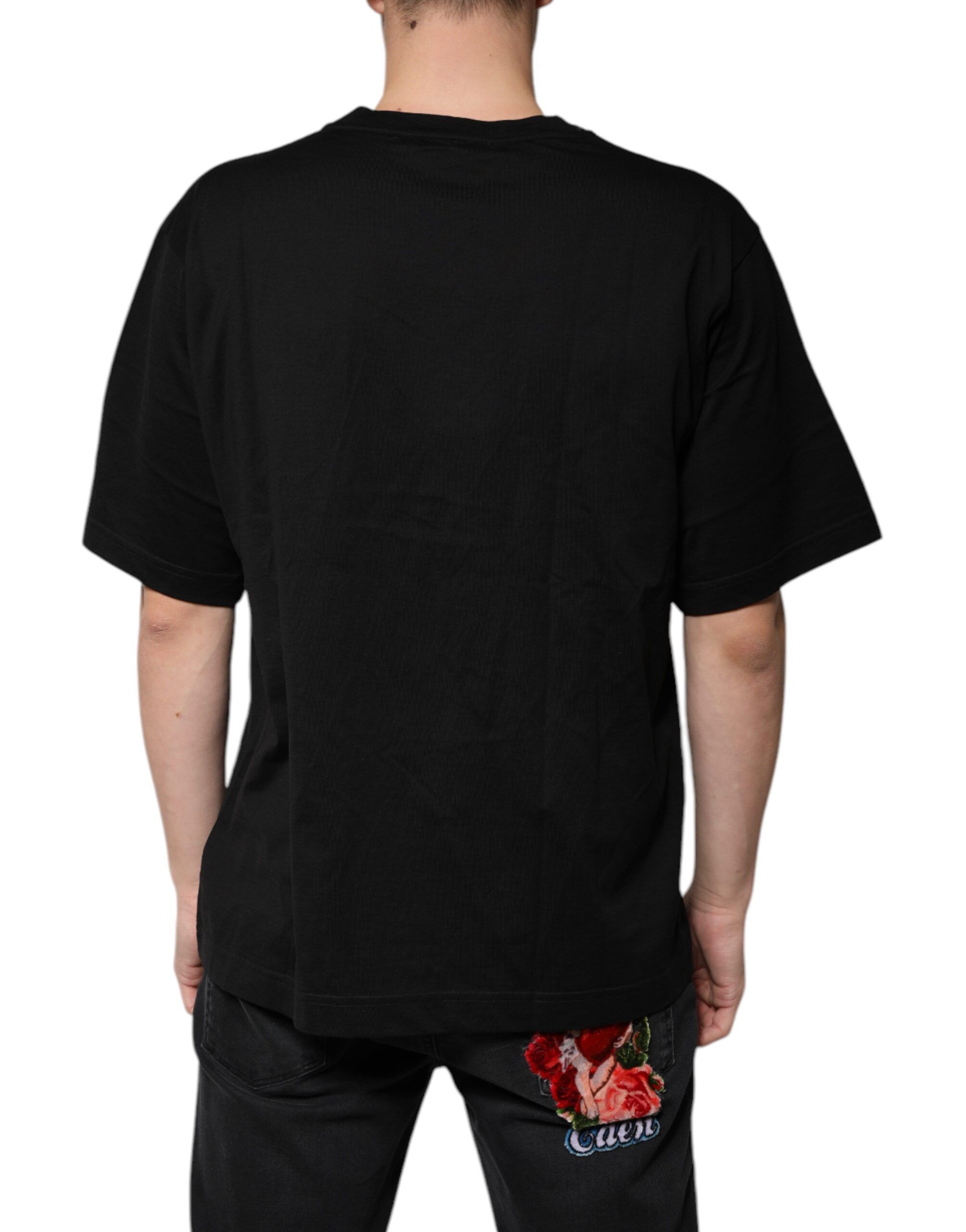 Cotton Logo Vneck Short Sleeve Men's T-shirt - Dolce & Gabbana - Modalova