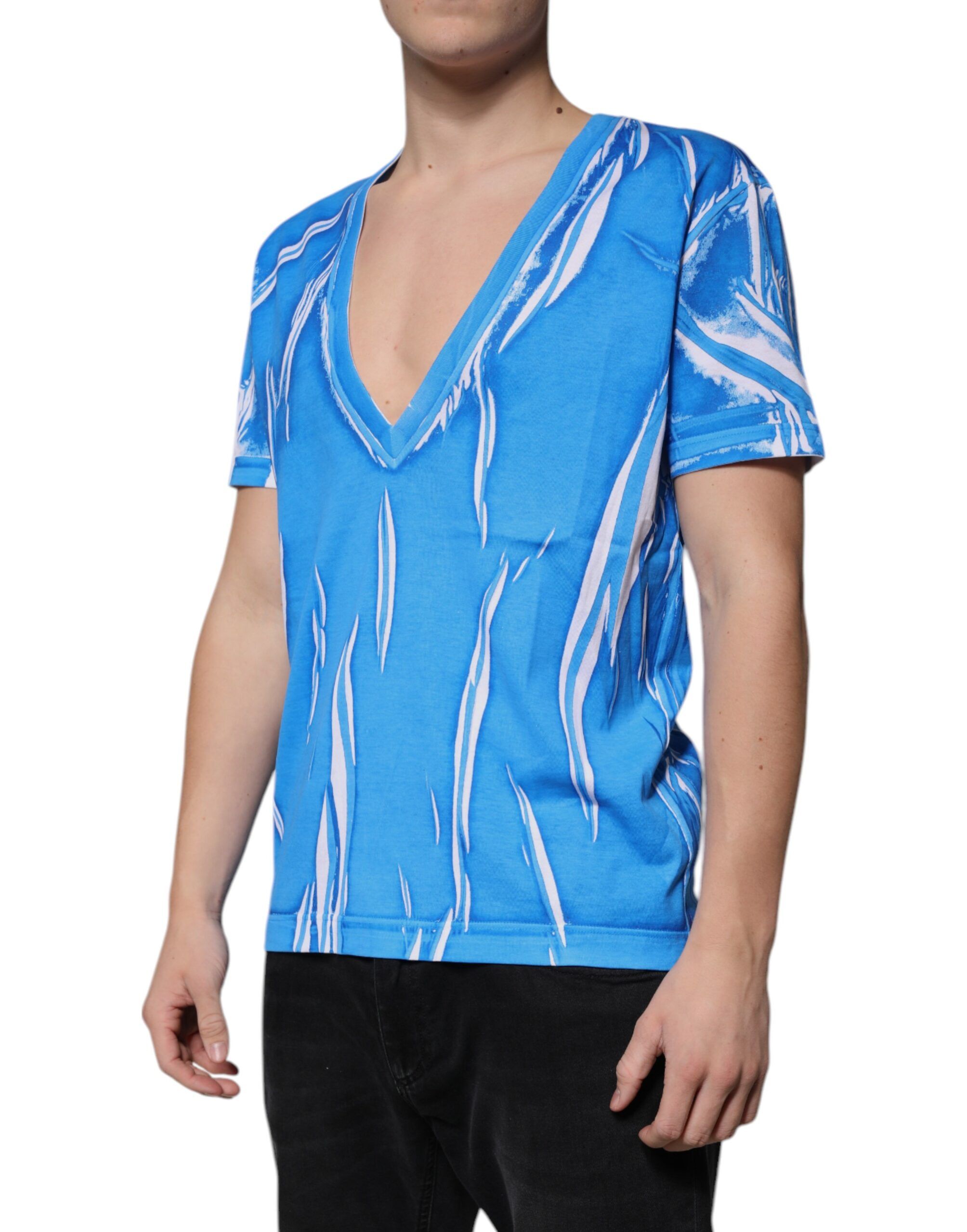 Cotton V-neck Short Sleeves Men's T-shirt - Dolce & Gabbana - Modalova