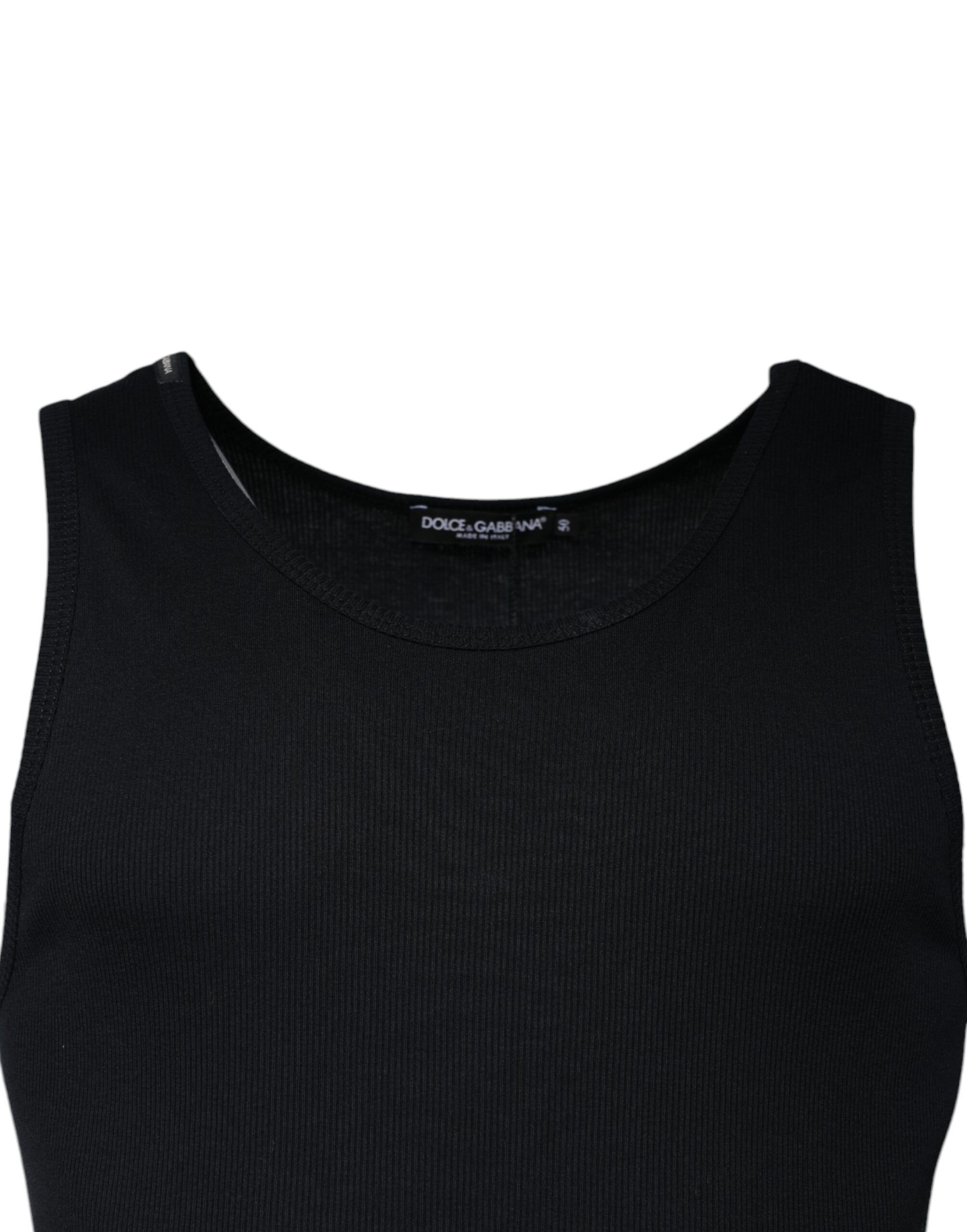 Cotton Sleeveless Round Neck Tank Men's T-shirt - Dolce & Gabbana - Modalova