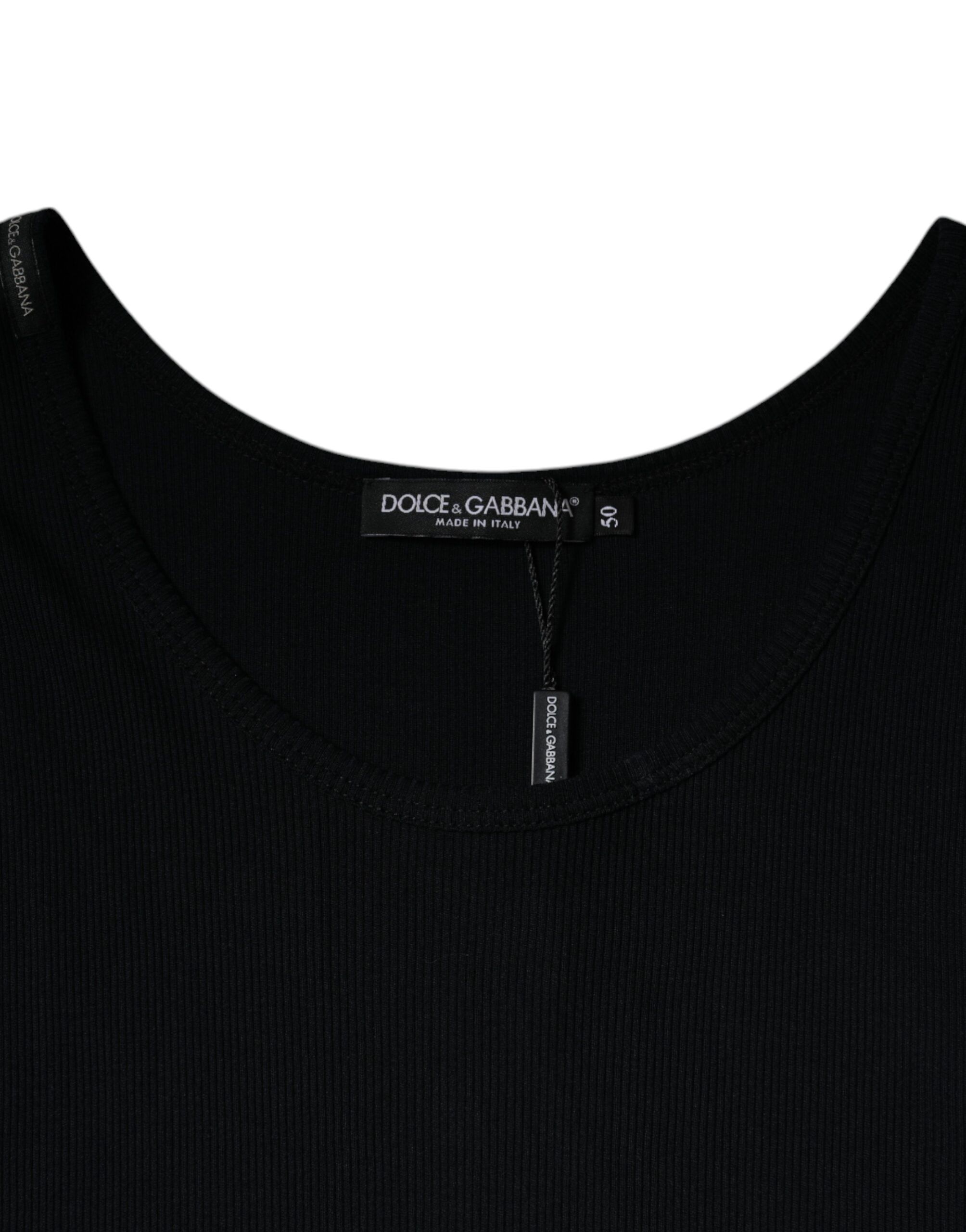 Cotton Sleeveless Round Neck Tank Men's T-shirt - Dolce & Gabbana - Modalova