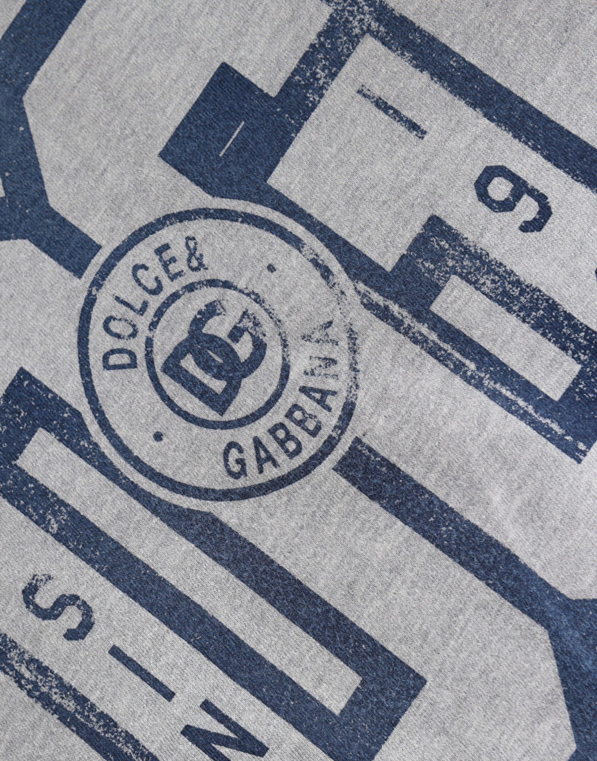 Logo Print Cotton Crew Neck Men's T-shirt - Dolce & Gabbana - Modalova