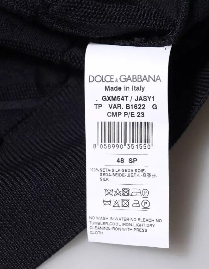 Silk Crew Neck Men Cardigan Men's Sweater - Dolce & Gabbana - Modalova