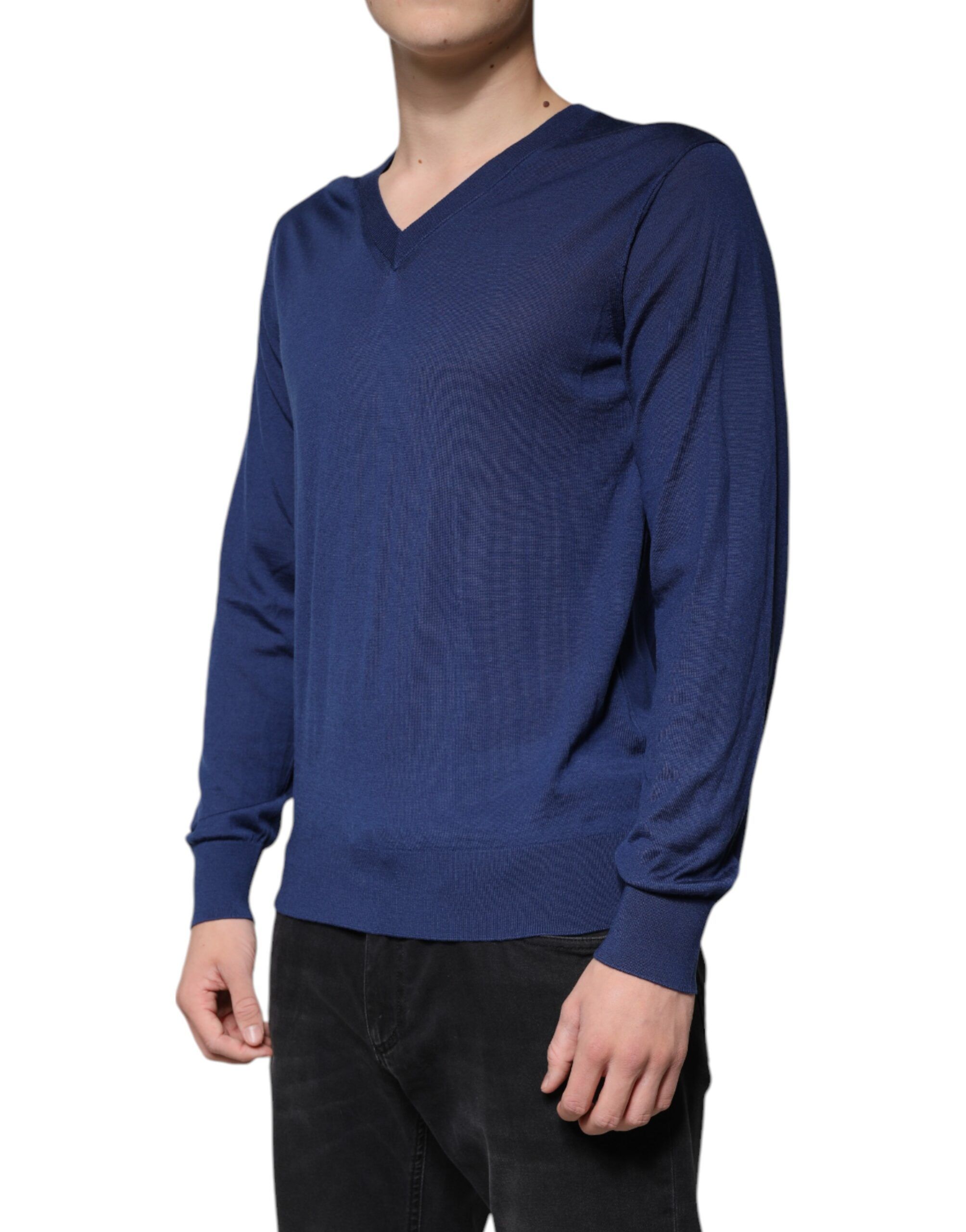 Cashmere V-neck Pullover Men's Sweater - Dolce & Gabbana - Modalova