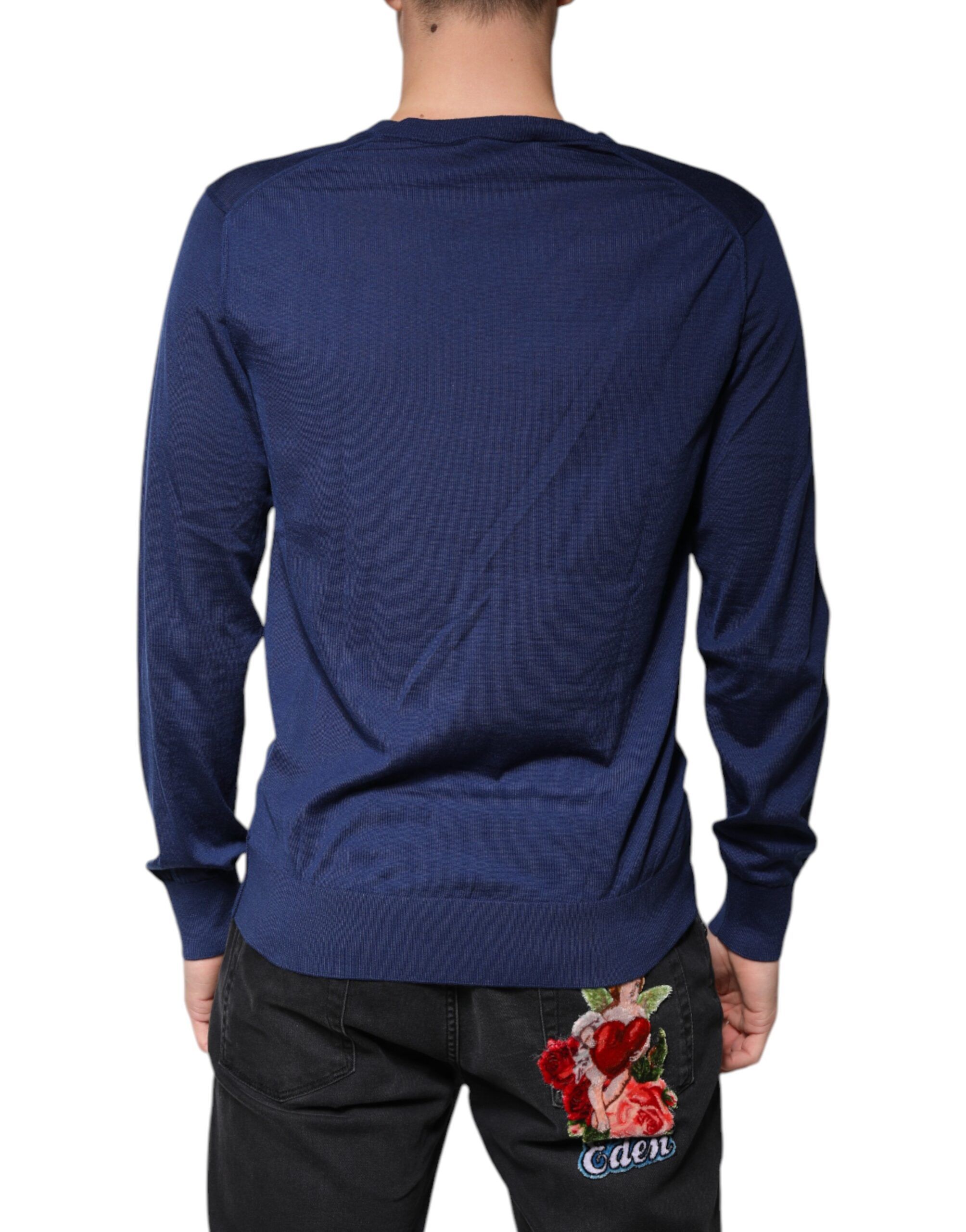 Cashmere V-neck Pullover Men's Sweater - Dolce & Gabbana - Modalova