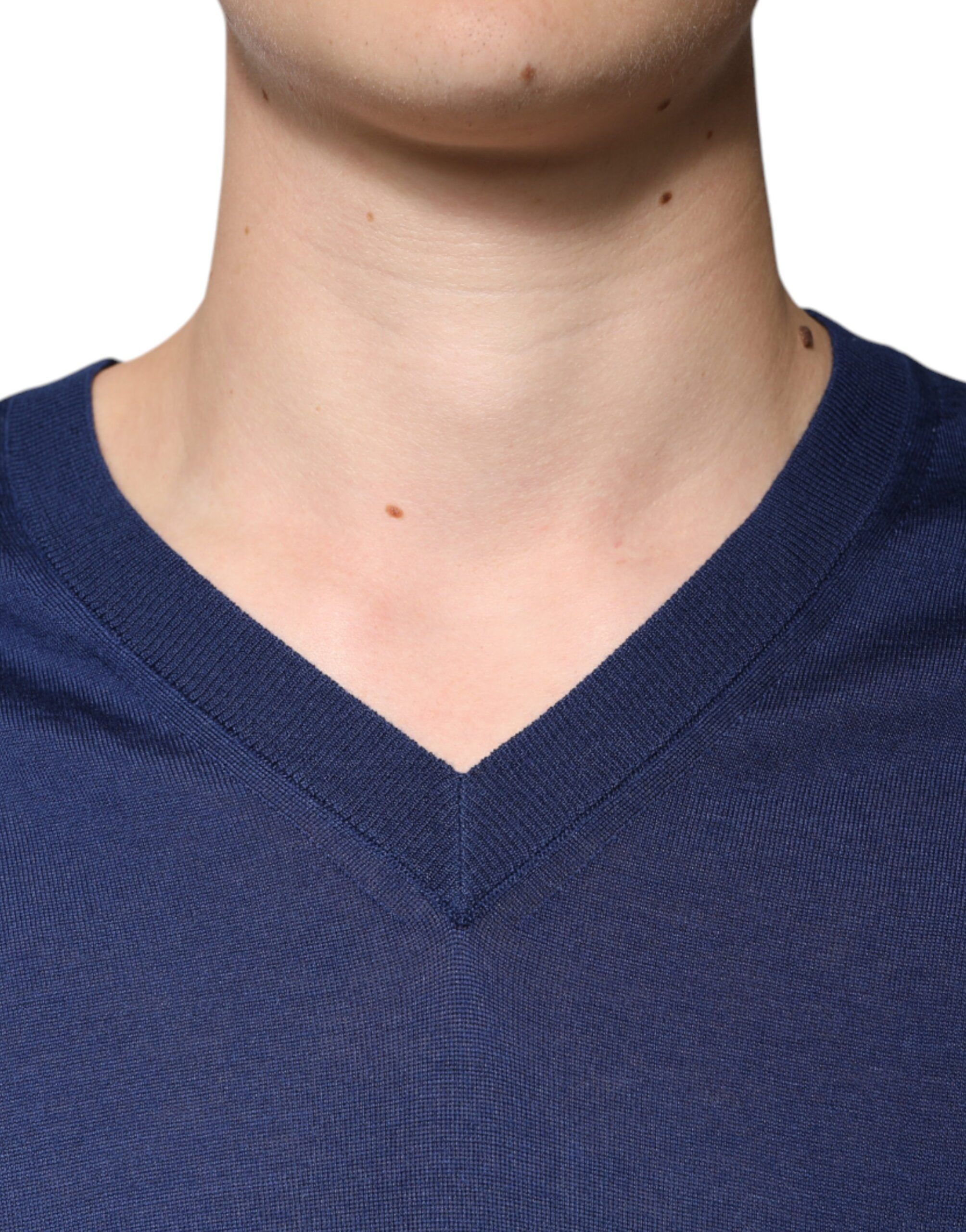 Cashmere V-neck Pullover Men's Sweater - Dolce & Gabbana - Modalova