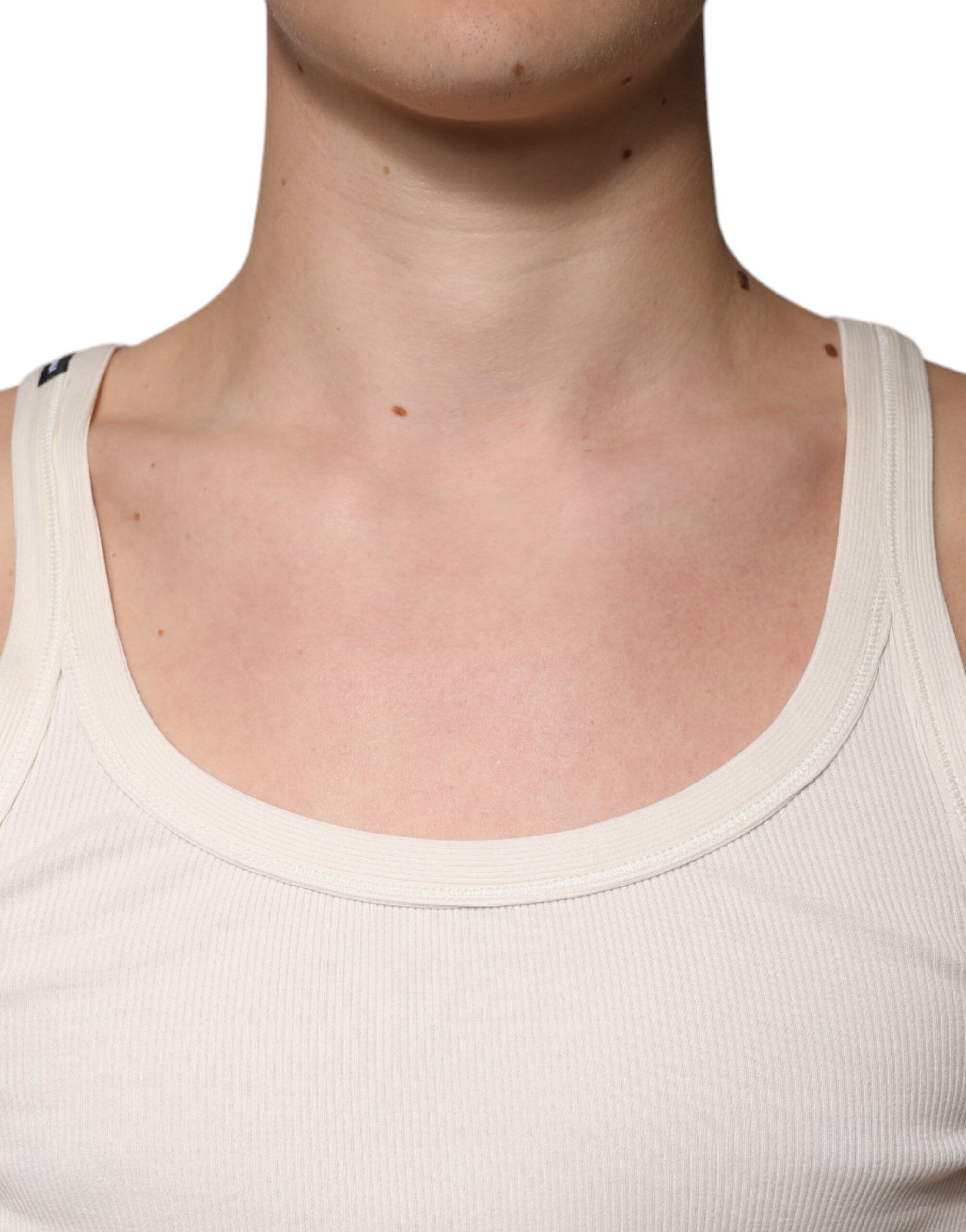 Cotton Sleeveless Round Neck Tank Men's T-shirt - Dolce & Gabbana - Modalova