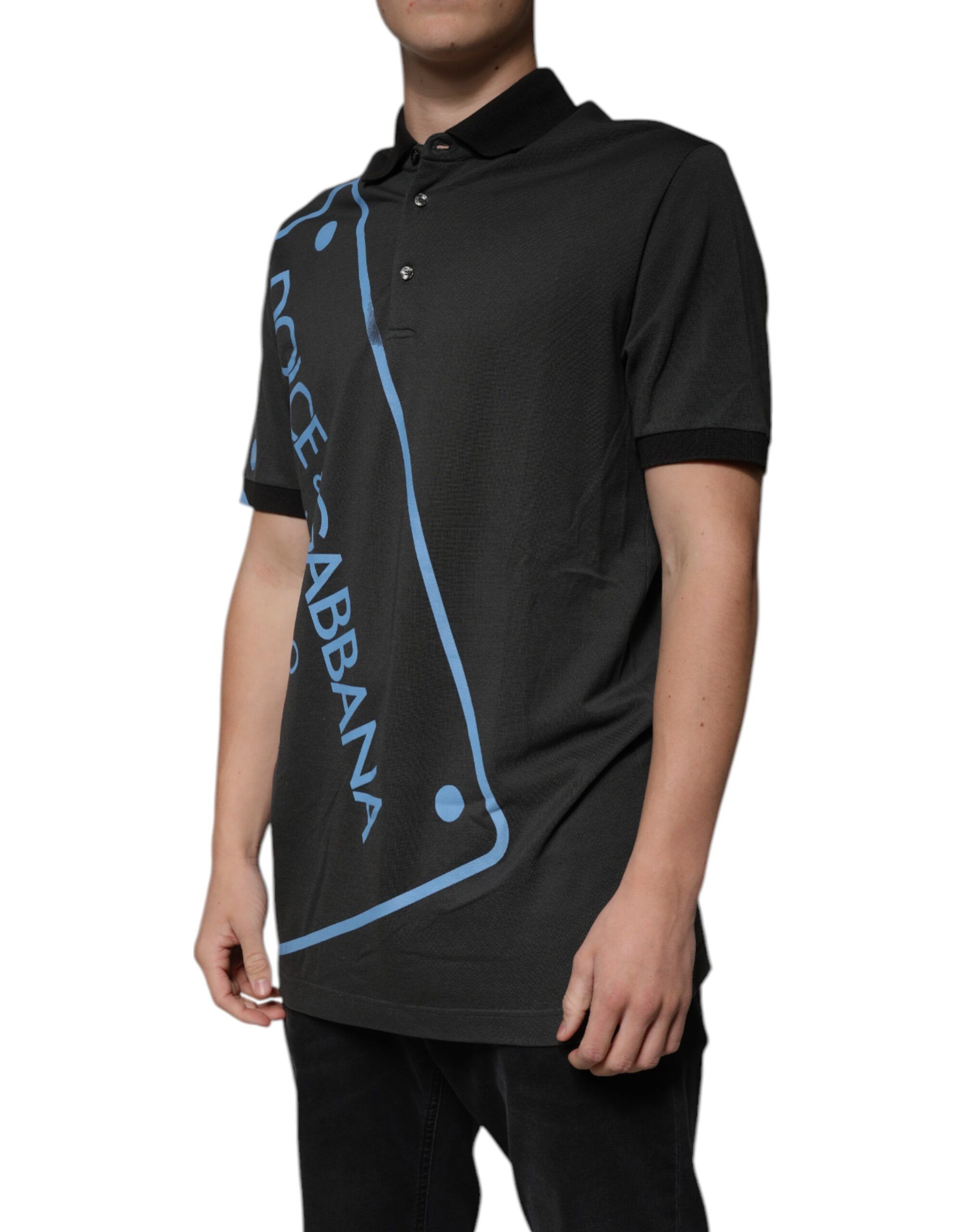 Logo Print Collared Cotton Polo Men's T-shirt (Pre-Owned) - Dolce & Gabbana - Modalova