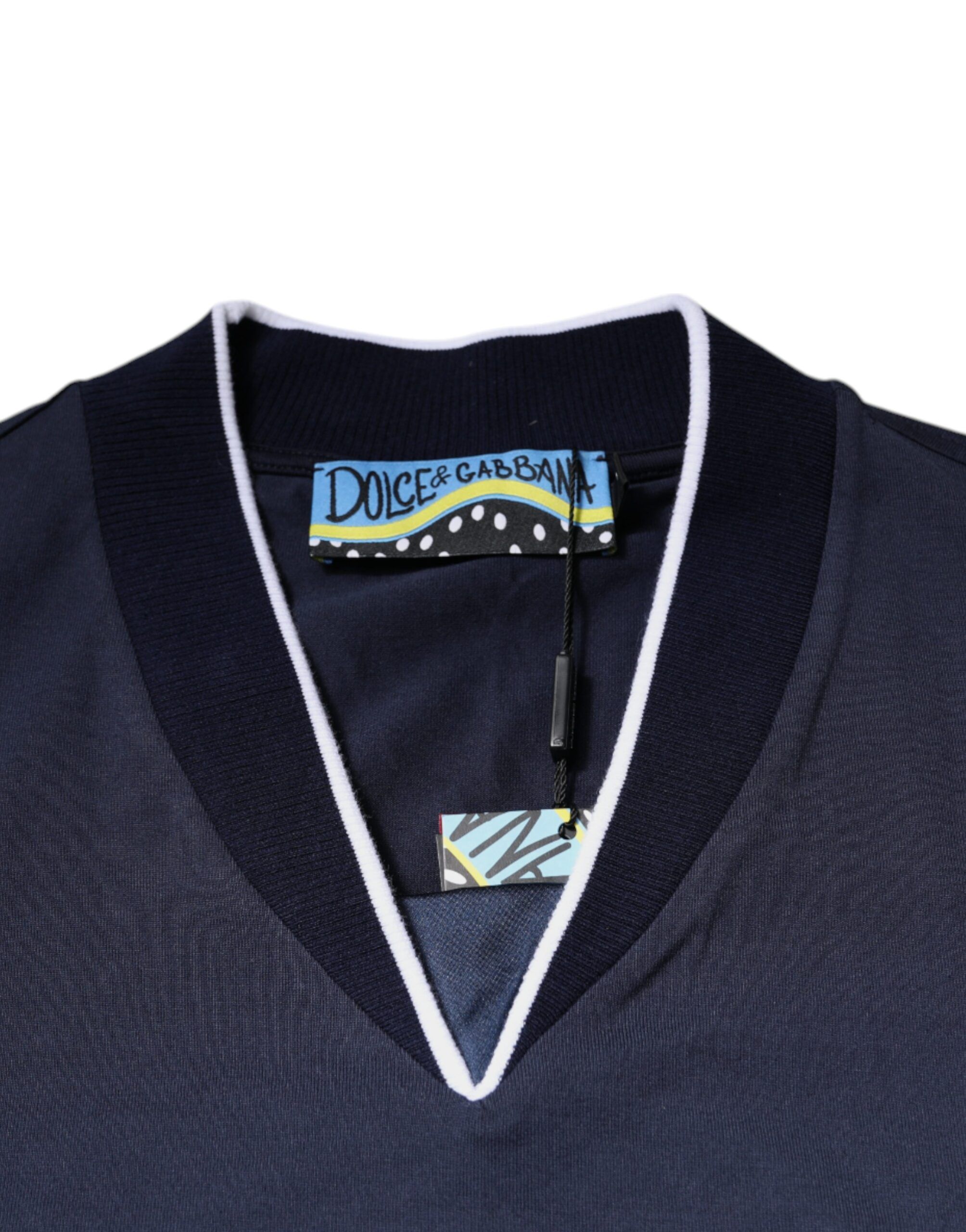 Cotton Vneck Short Sleeve Men's T-shirt - Dolce & Gabbana - Modalova