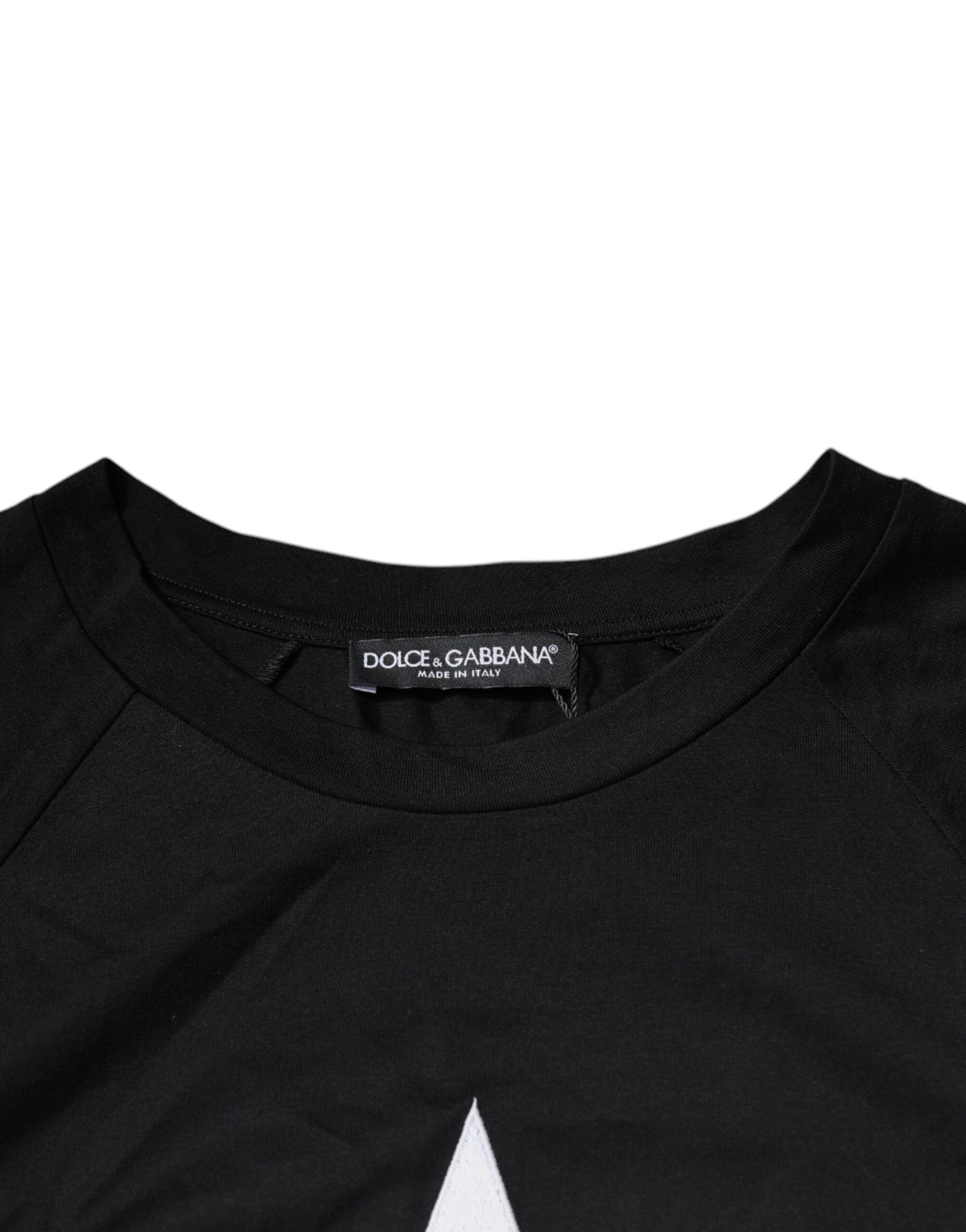 Logo Print Cotton Crew Neck Men's T-shirt - Dolce & Gabbana - Modalova