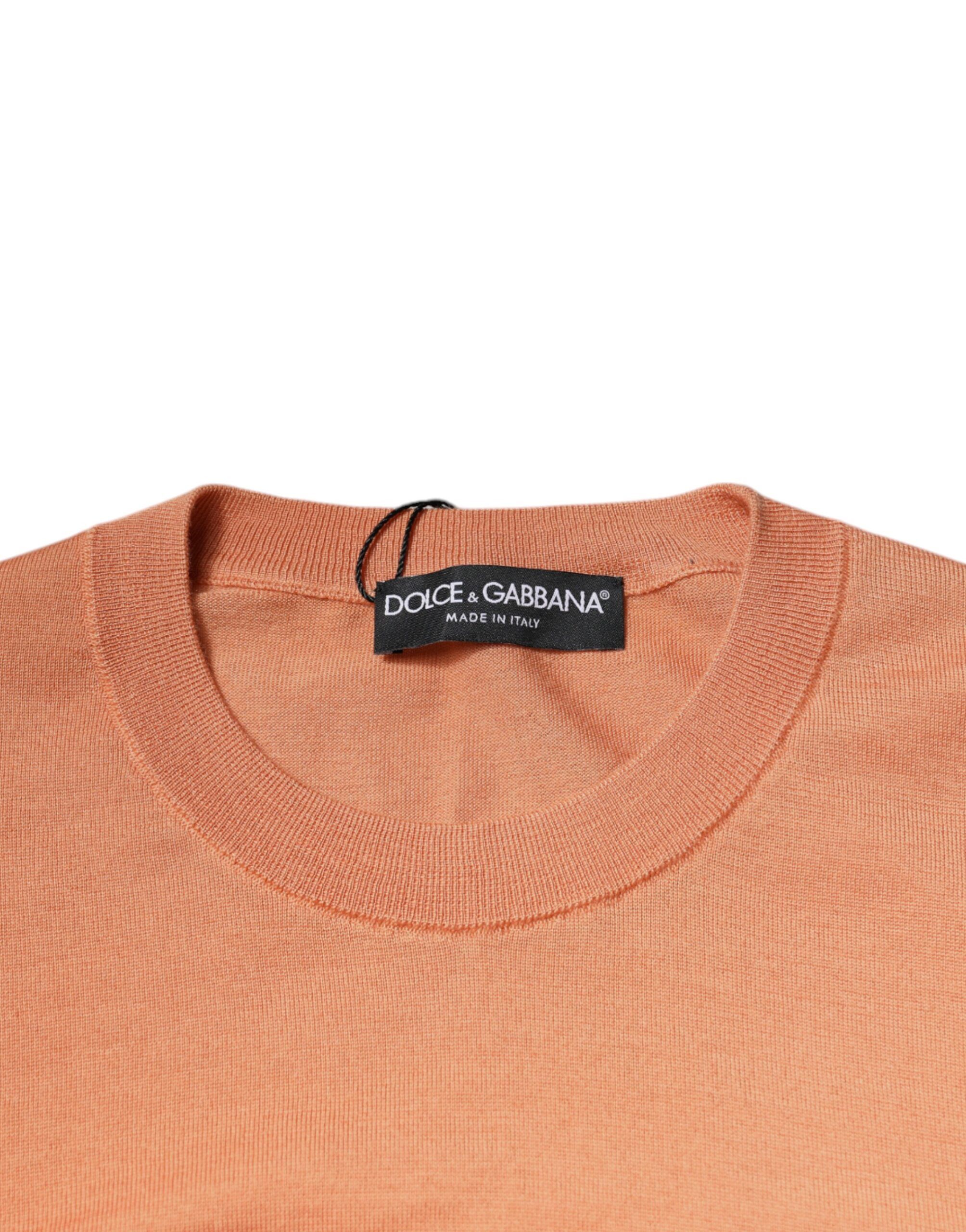 Wool Crewneck Pullover Cropped Men's Sweater - Dolce & Gabbana - Modalova