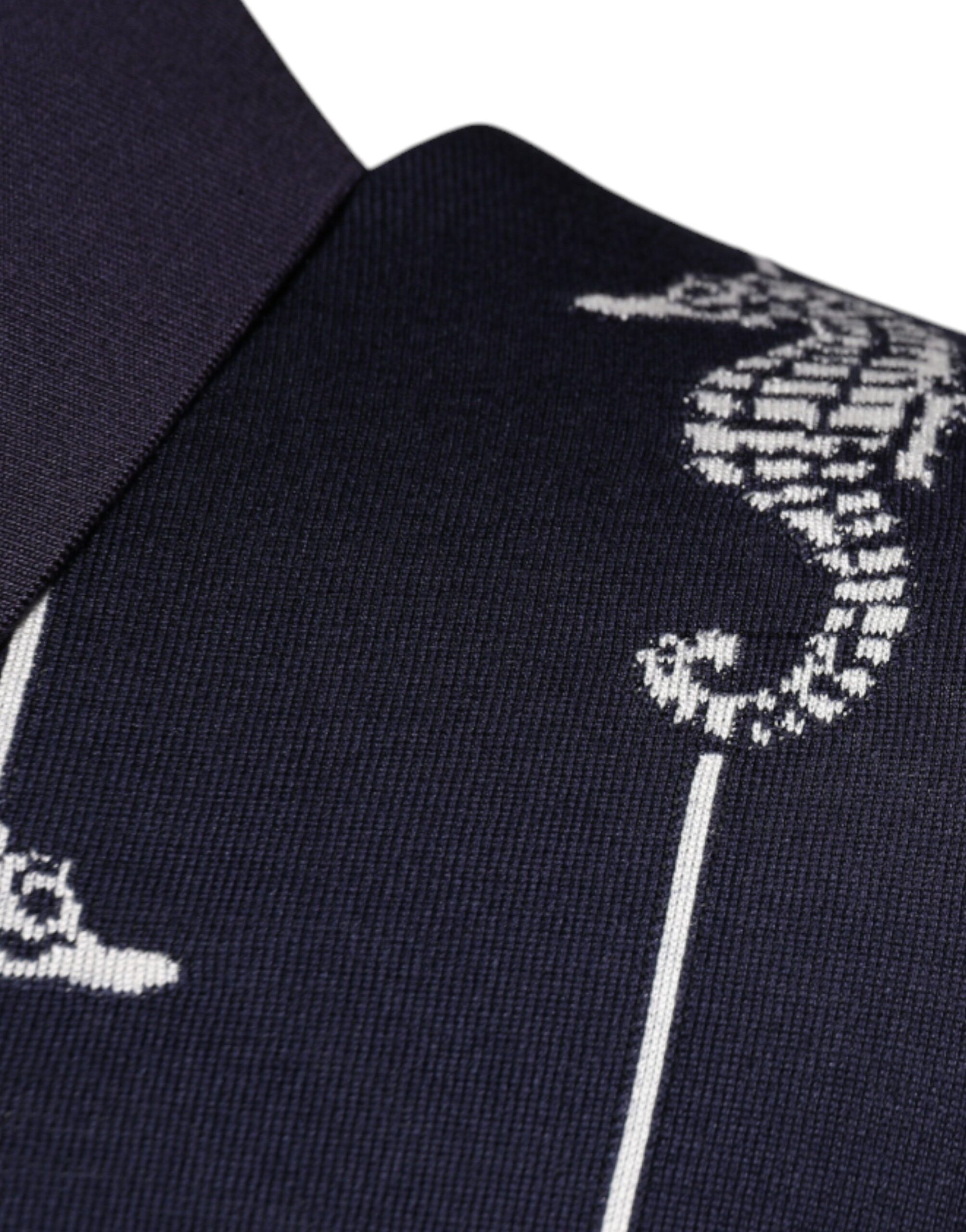 Dark Sea Horse Collared Polo Men's T-shirt (Pre-Owned) - Dolce & Gabbana - Modalova