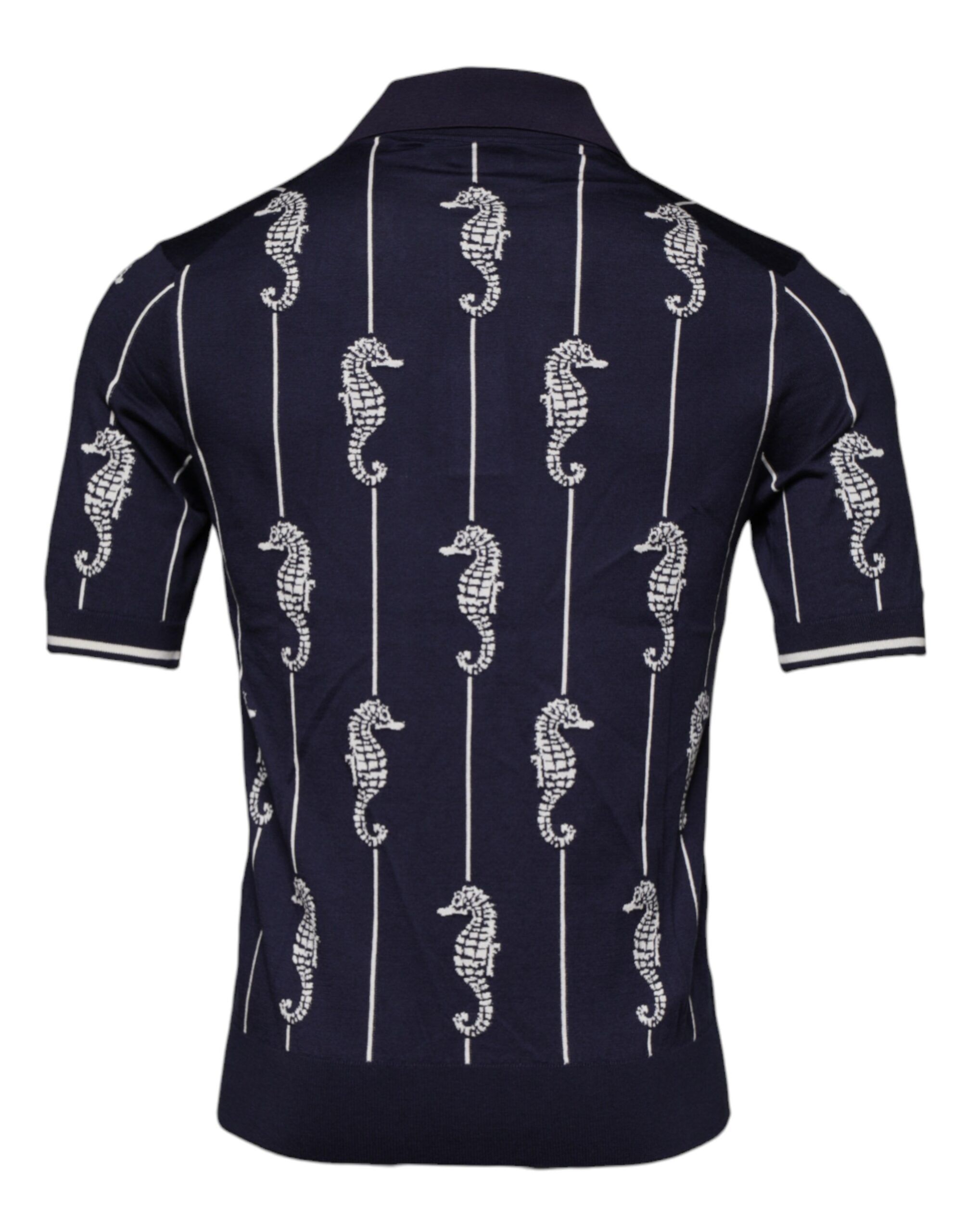 Dark Sea Horse Collared Polo Men's T-shirt (Pre-Owned) - Dolce & Gabbana - Modalova