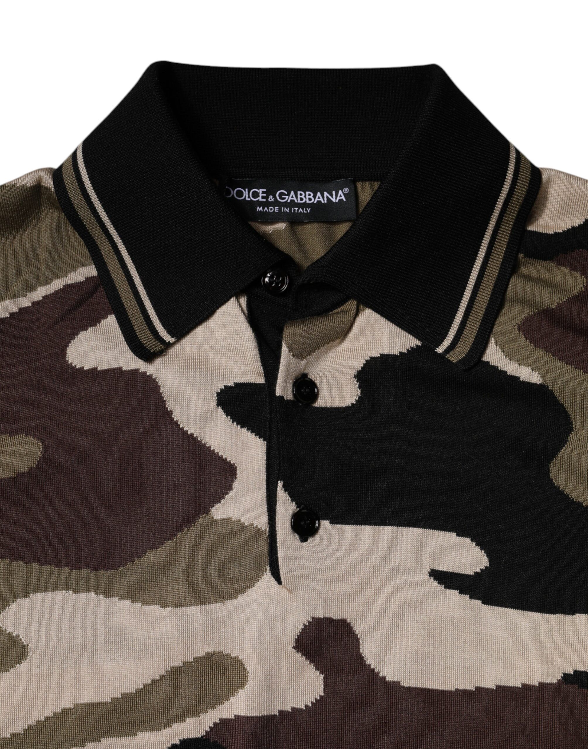 Camouflage Collared Polo Men's T-shirt - Dolce & Gabbana - Modalova