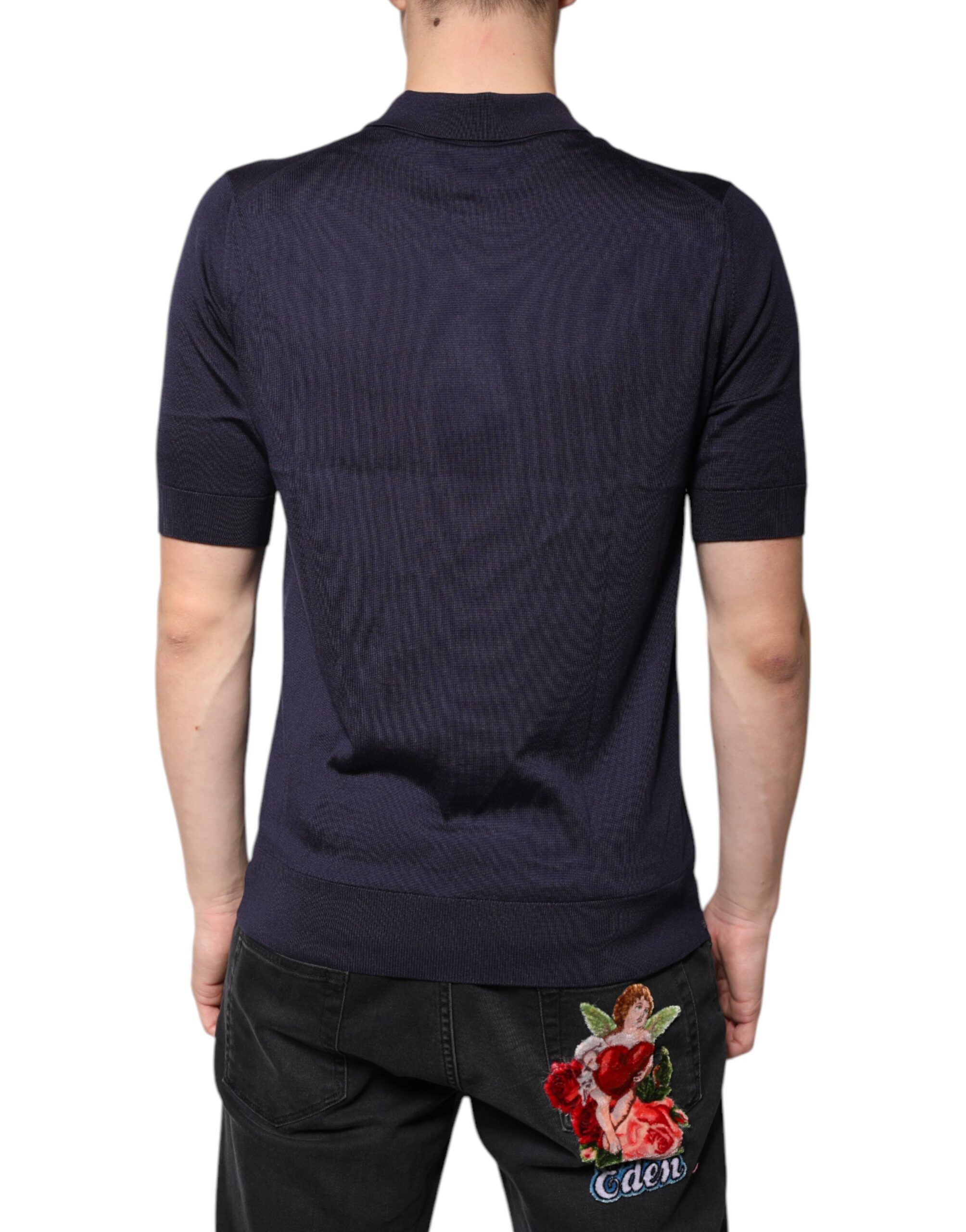 Silk Collared Short Sleeves Polo Men's T-shirt (Pre-Owned) - Dolce & Gabbana - Modalova