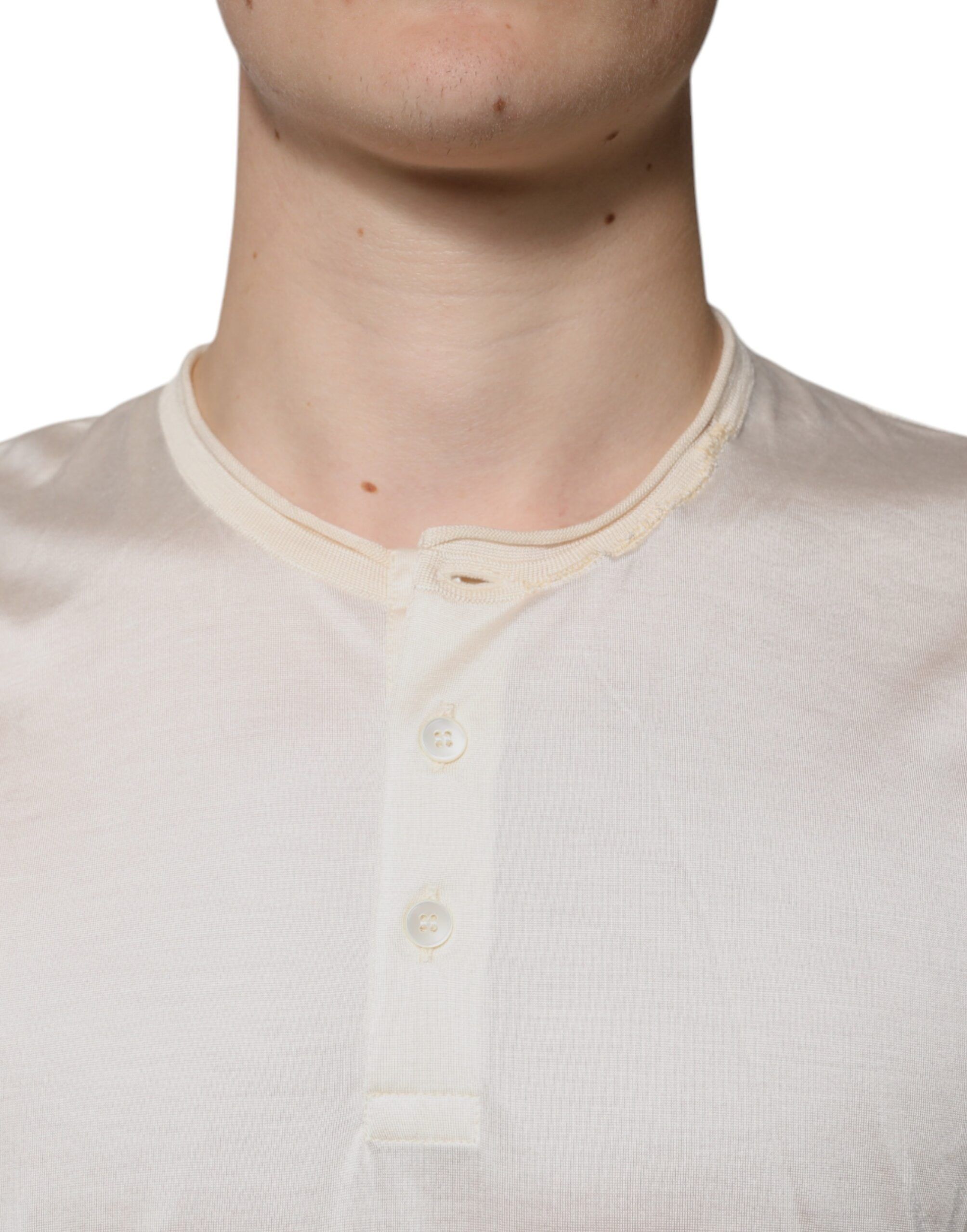 Silk Crew Neck Henley Men's T-shirt (Pre-Owned) - Dolce & Gabbana - Modalova