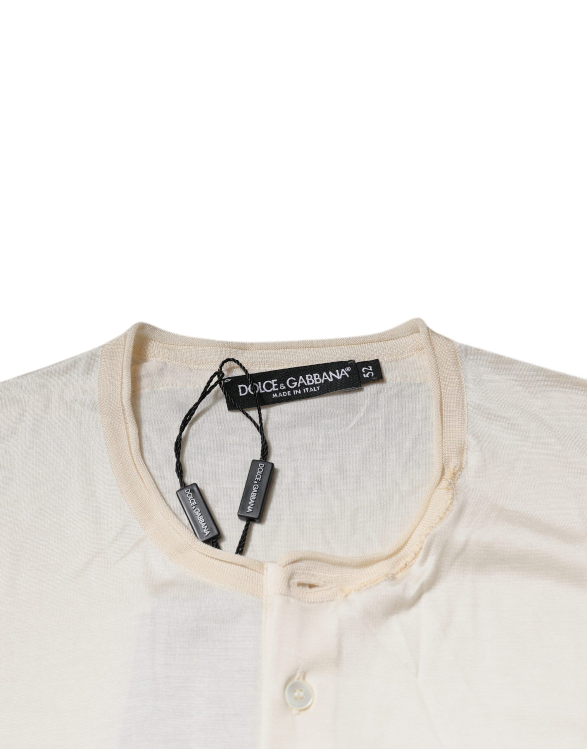 Silk Crew Neck Henley Men's T-shirt (Pre-Owned) - Dolce & Gabbana - Modalova