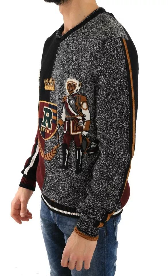 KING Knight Monkey Knitted Cashmere Wool Men's Sweater - Dolce & Gabbana - Modalova