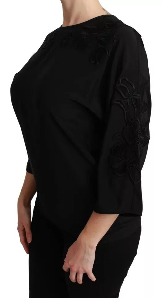 Floral Embroidered Blouse Silk Women's Top - Dolce & Gabbana - Modalova
