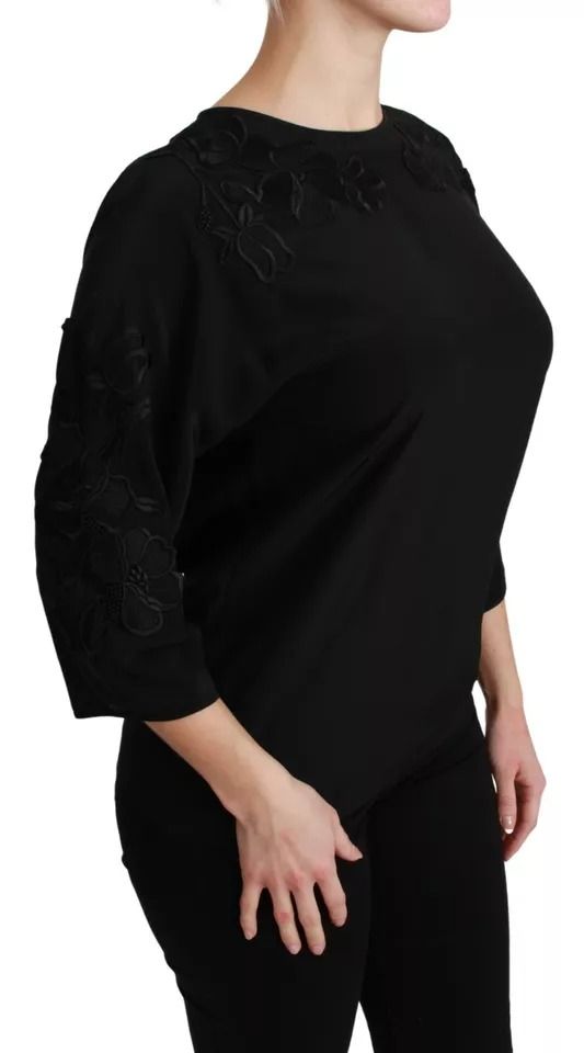 Floral Embroidered Blouse Silk Women's Top - Dolce & Gabbana - Modalova