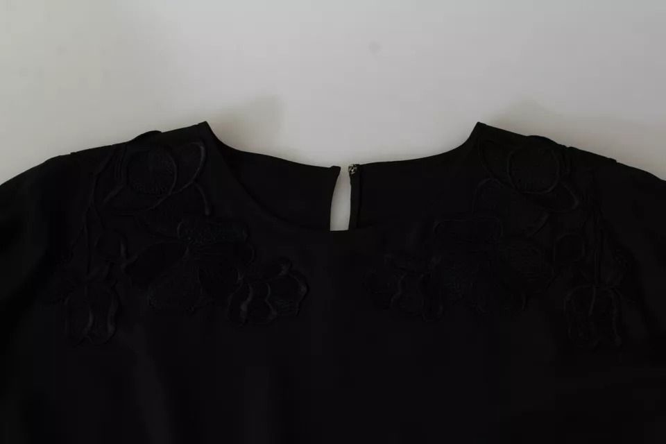 Floral Embroidered Blouse Silk Women's Top - Dolce & Gabbana - Modalova