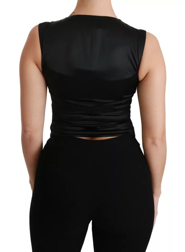 Lace Waistcoat Slim Vest Silk Women's Top - Dolce & Gabbana - Modalova