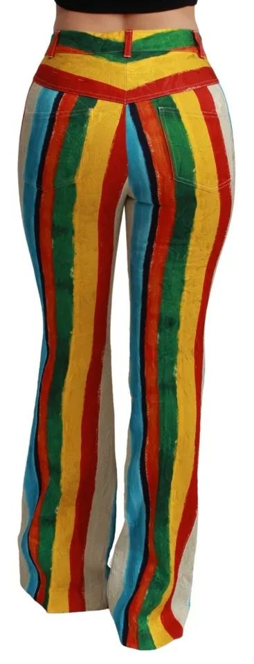 Flared Riga Pittorica Women's Pants - Dolce & Gabbana - Modalova