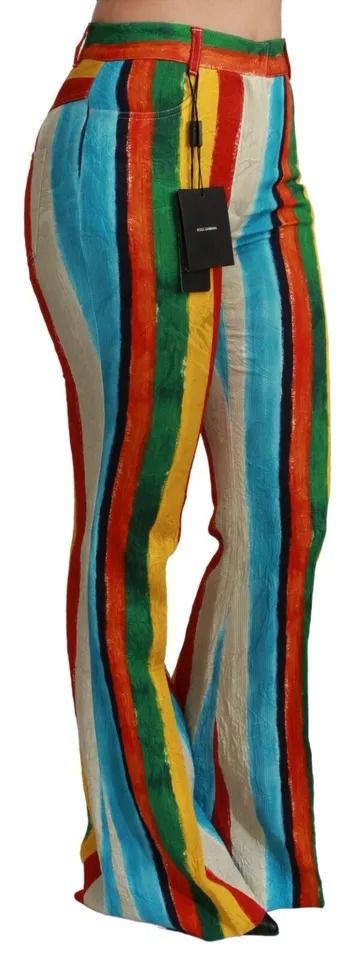 Flared Riga Pittorica Women's Pants - Dolce & Gabbana - Modalova
