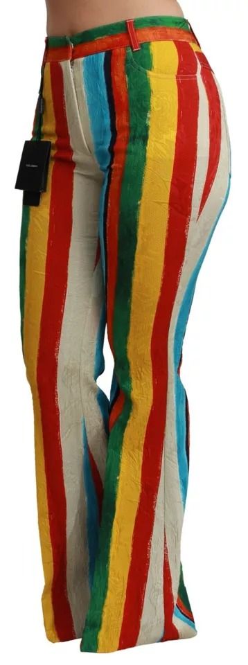 Flared Riga Pittorica Women's Pants - Dolce & Gabbana - Modalova