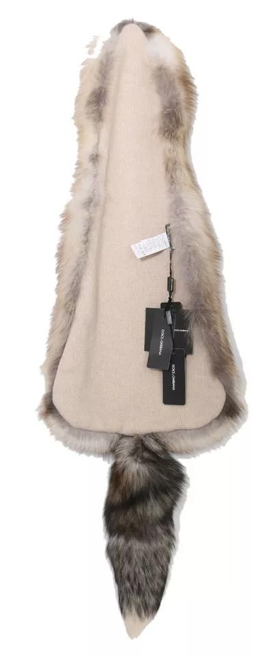 Fox Tail Fur Shawl Neck Wrap Cover Collar Women's Scarf - Dolce & Gabbana - Modalova