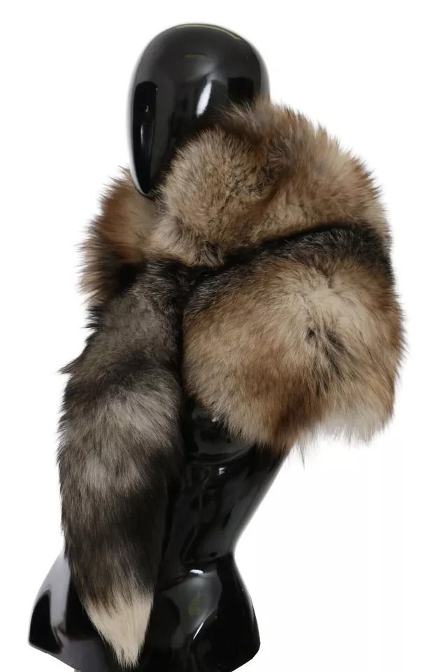 Fox Tail Fur Shawl Neck Wrap Cover Collar Women's Scarf - Dolce & Gabbana - Modalova