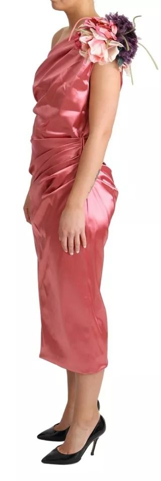 Draped Midi Flower Applique Women's Dress (Pre-Owned) - Dolce & Gabbana - Modalova