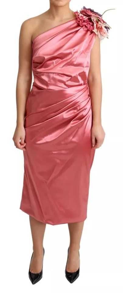 Draped Midi Flower Applique Women's Dress (Pre-Owned) - Dolce & Gabbana - Modalova
