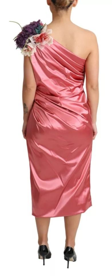 Draped Midi Flower Applique Women's Dress (Pre-Owned) - Dolce & Gabbana - Modalova