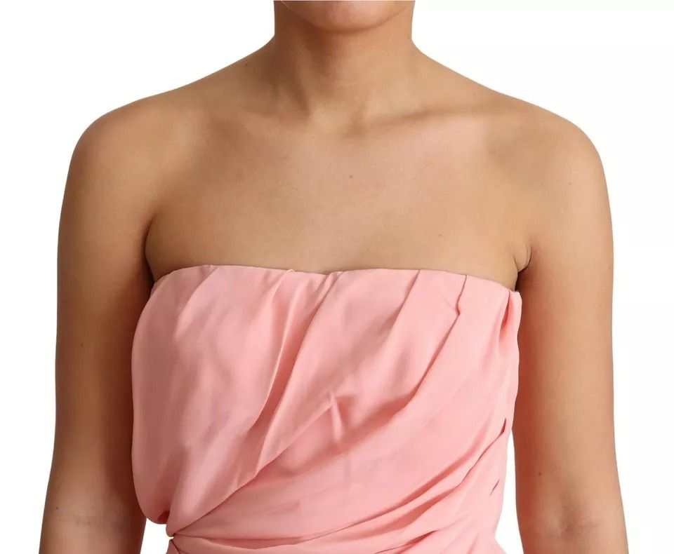 Silk Stretch Strapless Sheath Midi Women's Dress (Pre-Owned) - Dolce & Gabbana - Modalova