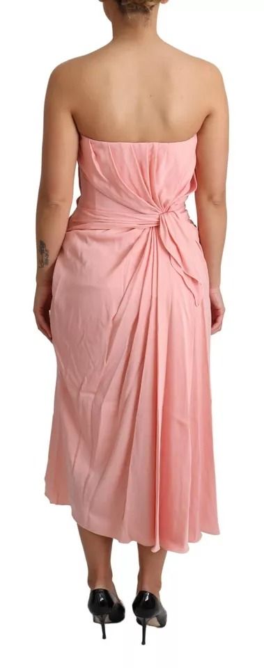 Silk Stretch Strapless Sheath Midi Women's Dress (Pre-Owned) - Dolce & Gabbana - Modalova