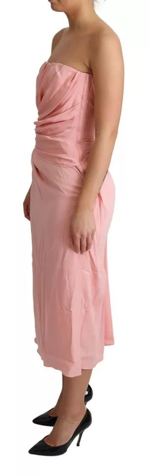 Silk Stretch Strapless Sheath Midi Women's Dress (Pre-Owned) - Dolce & Gabbana - Modalova