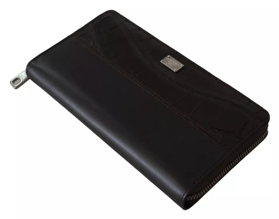 Exotic Leather Zip Around Continental Clutch Men's Wallet - Dolce & Gabbana - Modalova