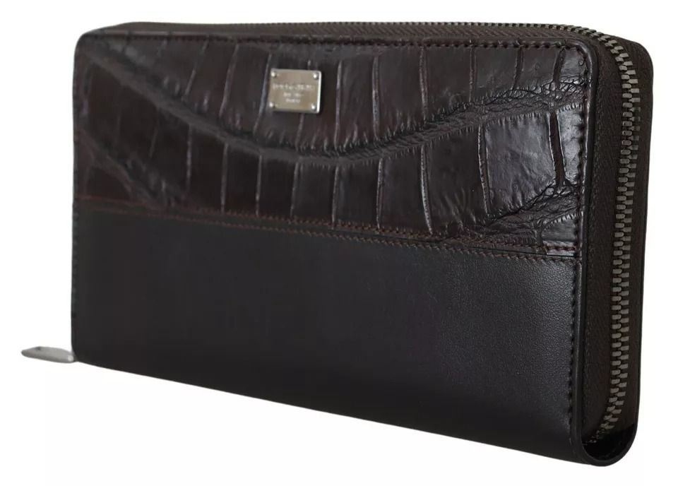 Exotic Leather Zip Around Continental Clutch Men's Wallet - Dolce & Gabbana - Modalova