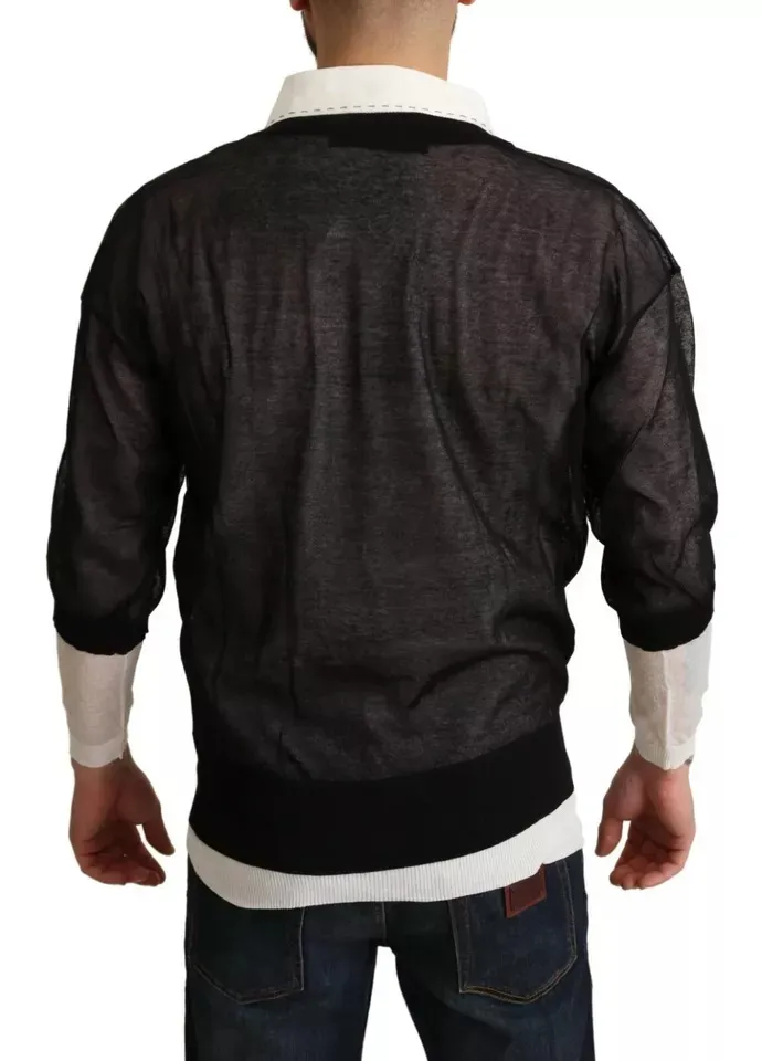Black White Shirt One Piece Pullover Men's Sweater (Pre-Owned) - Dolce & Gabbana - Modalova
