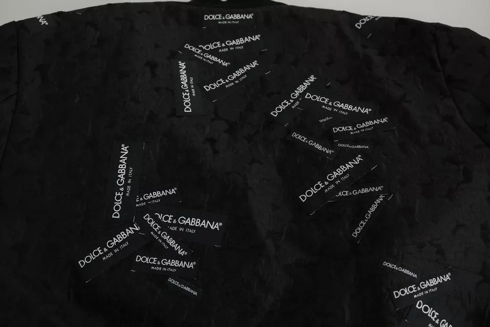 Logo Patch Brocade Bomber Full Zip Men's Jacket (Pre-Owned) - Dolce & Gabbana - Modalova
