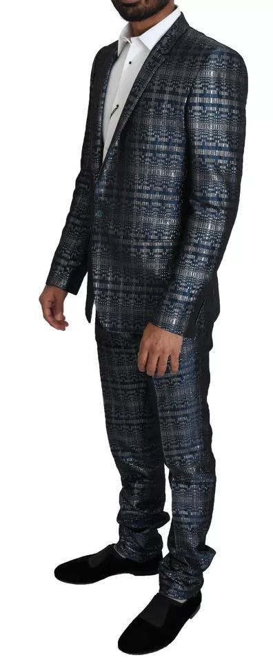 Silver Shiny 2 Piece Slim GOLD Men's Suit - Dolce & Gabbana - Modalova