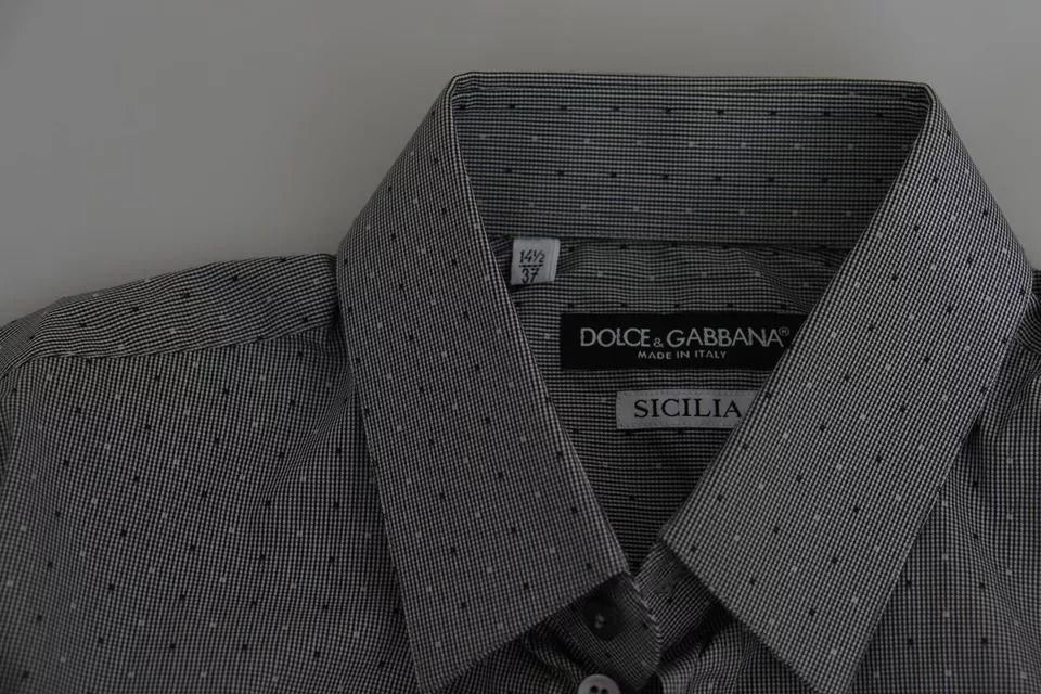 SICILIA Dotted Semi Fitted Formal Men's Shirt (Pre-Owned) - Dolce & Gabbana - Modalova