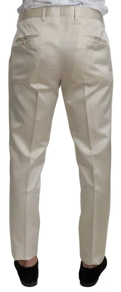 Wool Crème 3 Piece SICILIA Shawl Men's Suit - Dolce & Gabbana - Modalova