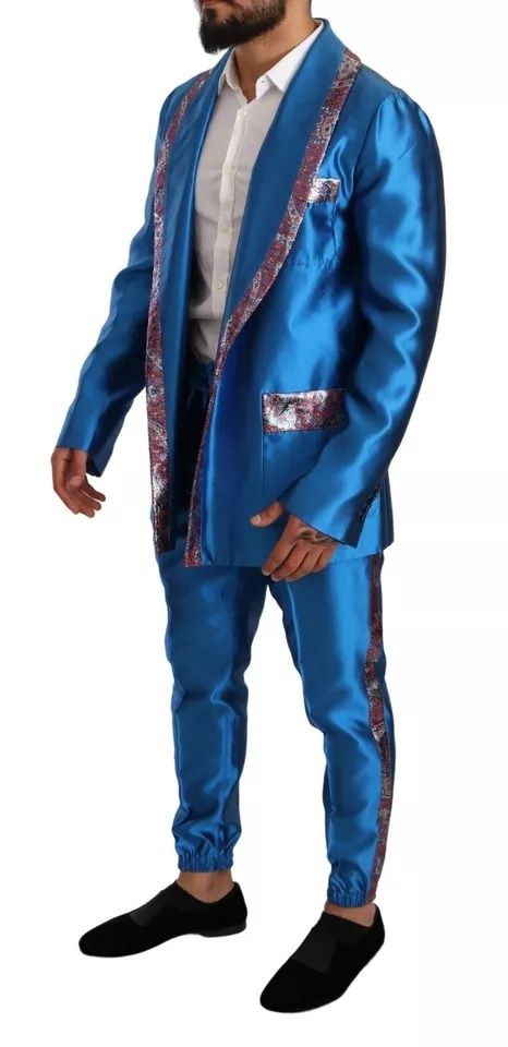 Jacquard Silk Formal 2 Piece Set Men's Suit (Pre-Owned) - Dolce & Gabbana - Modalova