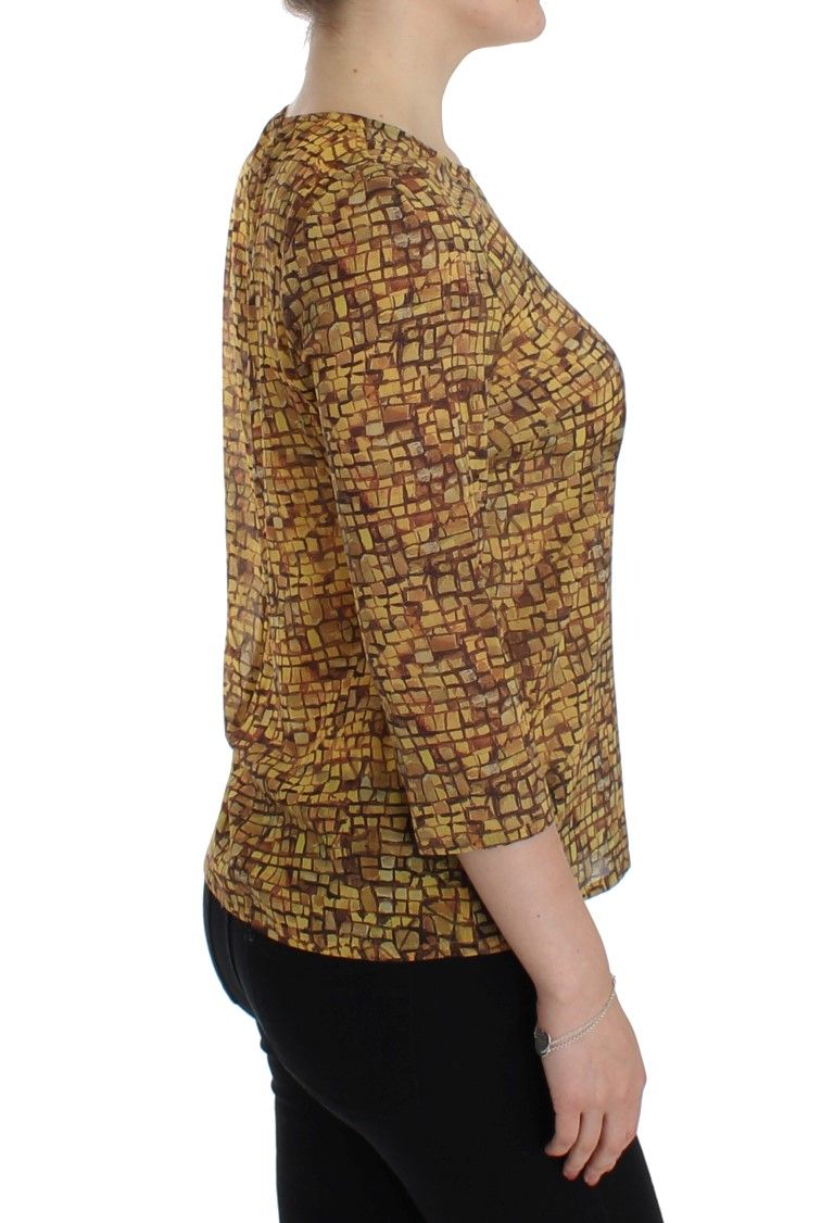 Mosaic Print Silk Blouse Women's T-shirt - Dolce & Gabbana - Modalova