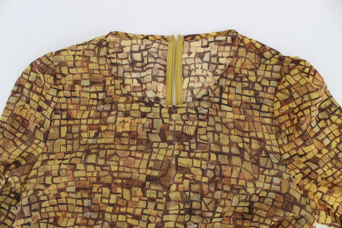 Mosaic Print Silk Blouse Women's T-shirt - Dolce & Gabbana - Modalova