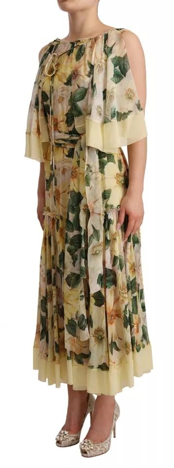 Silk Floral Print Long Maxi Women's Dress (Pre-Owned) - Dolce & Gabbana - Modalova