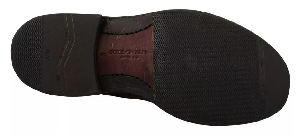 Perforated Leather Lace Up Derby Men's Shoes (Pre-Owned) - Dolce & Gabbana - Modalova