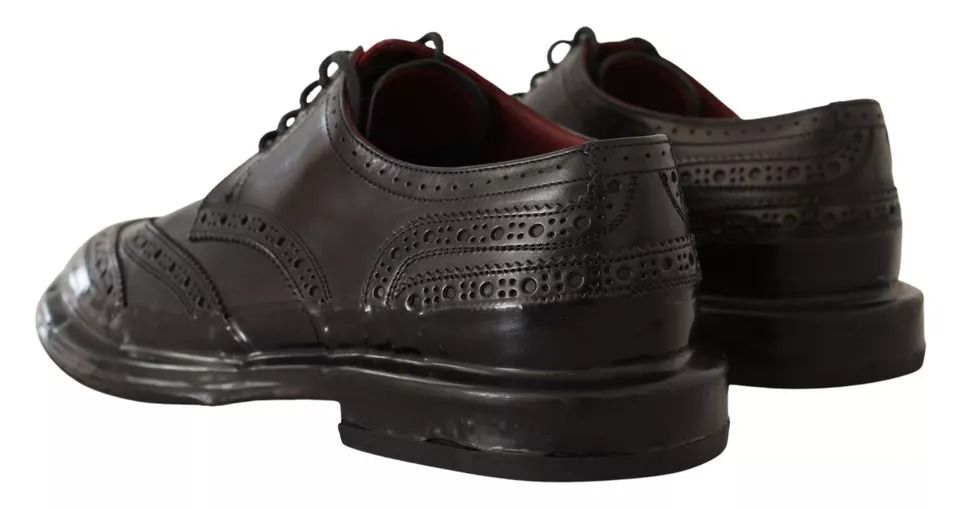Perforated Leather Lace Up Derby Men's Shoes (Pre-Owned) - Dolce & Gabbana - Modalova